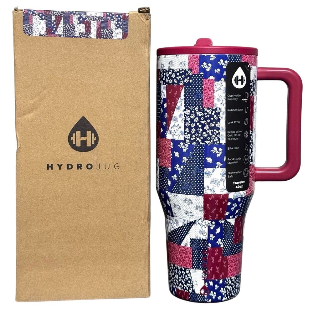 Hydrojug 40oz Traveler, QUILTED AMERICANA